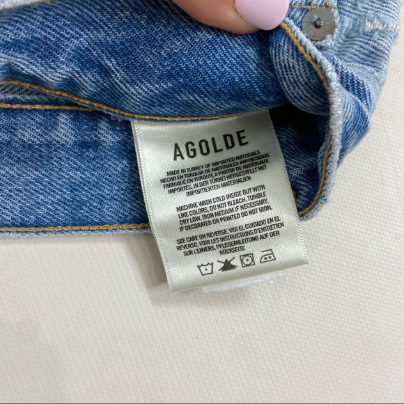 Agolde parker jean shorts distressed cut off. Size 31. New without tags - Picture 4 of 9